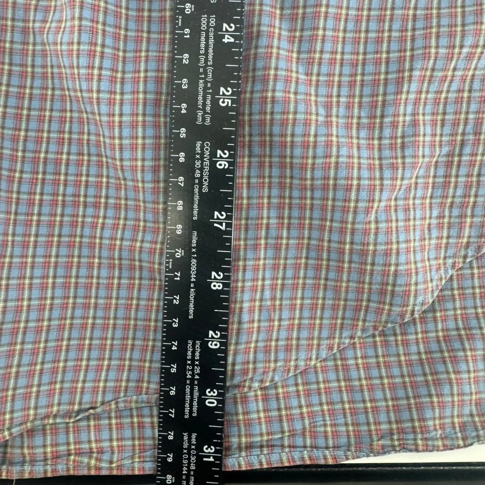 Polo Ralph Lauren Stanton Classic Fit Plaid Shirt Mens XXL Blue Red Long Sleeve